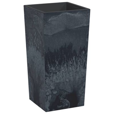 vidaXL Planter with Removable Inner Anthracite 11/26.5L PP Concrete Look
