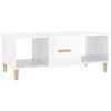 vidaXL Coffee Table High Gloss White 102x50x40 cm Engineered Wood