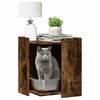 vidaXL Cat Litter Box Enclosure Smoked Oak 42x42x51 cm Engineered Wood
