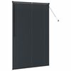 vidaXL Window Blind with Curtains Manual Black Aluminium