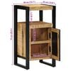 vidaXL Bathroom Cabinet Brown 40 x 35 x 75 cm Solid Mango Wood