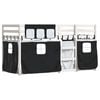 vidaXL Bunk Bed without Mattress White&Black 80x200 cm Solid Wood Pine