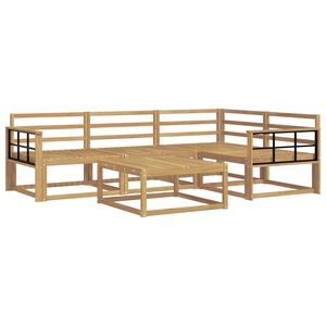 vidaXL Outdoor Sofa Set 5 pcs White 79 x 79 x 37 cm Solid Acacia Wood