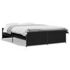 vidaXL Bed Frame without Mattress Black 140x190 cm