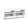 vidaXL TV Cabinet with LED Lights White 100x35x40 cm