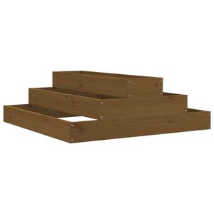 vidaXL Planter Honey Brown 80x80x27 cm Solid Wood Pine
