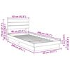 vidaXL Bed Frame with Headboard without Mattress 80x200 cm Solid Wood Oak