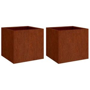 vidaXL Planters 2 pcs 49x47x46 cm Corten Steel