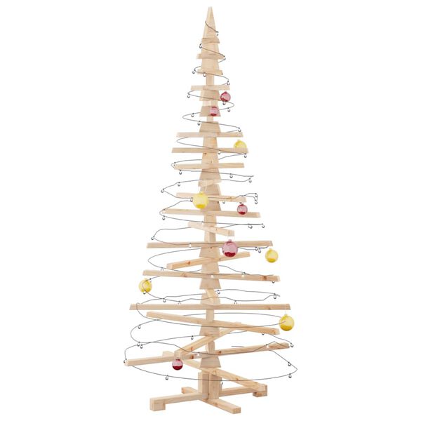 vidaXL Wooden Christmas Tree for Decoration 180 cm Solid Wood Pine