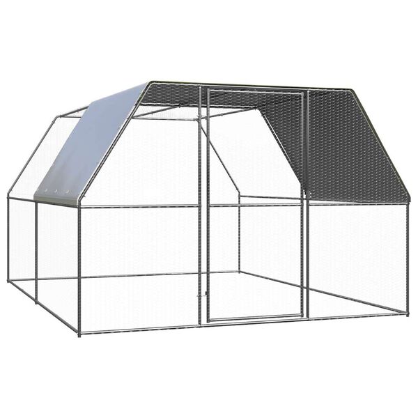 vidaXL Chicken Cage 3x4x2 m Galvanised Steel