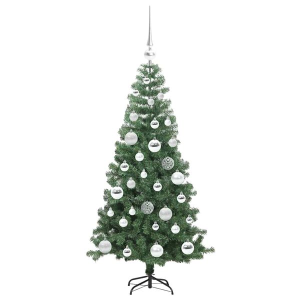 vidaXL Christmas Tree with 150 LEDs with Stand Green 120 cm PVC