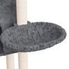 vidaXL Cat Tree with Sisal Scratching Posts Dark Grey 108.5 cm
