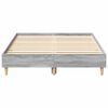 vidaXL Bed Frame No Mattress Grey Sonoma 140x190 cm Engineered Wood