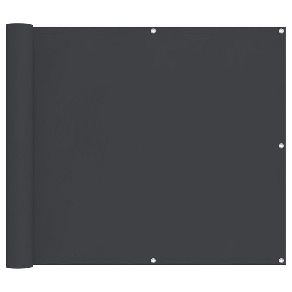 vidaXL Balcony Screen Black 100 x 500 cm Oxford Fabric