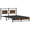 vidaXL Bed Frame without Mattress Smoked Oak 140x200 cm Engineered Wood