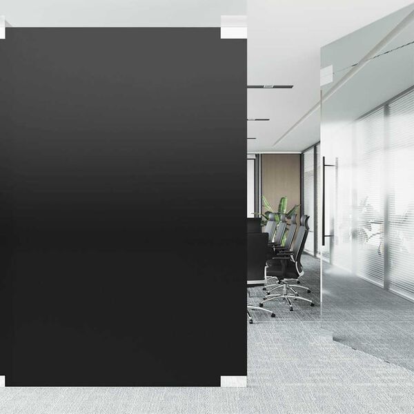 vidaXL Window Films 5 pcs Static Frosted Black PVC