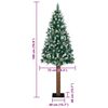 vidaXL Slim Christmas Tree Green 180 cm PVC and Solid Pine wood