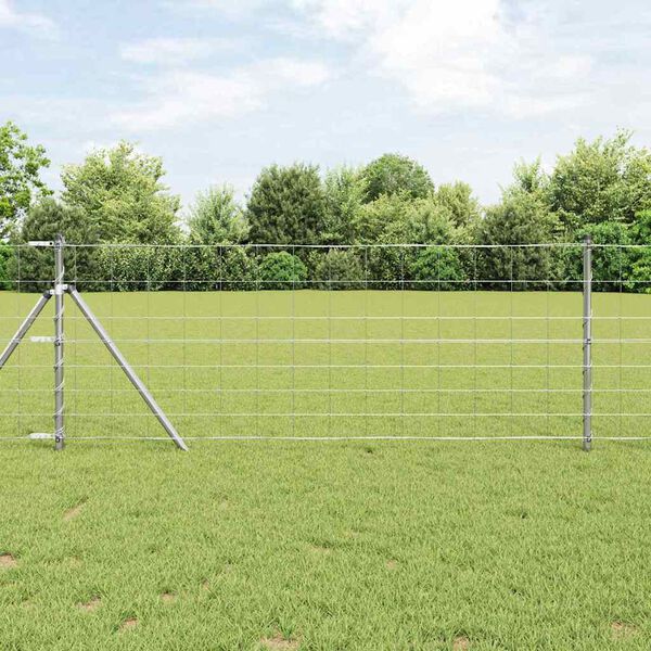 vidaXL Wild Fence Hot Dip Galvanized 1000 x 80 x 0.18 cm Iron