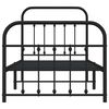 vidaXL Metal Bed Frame without Mattress with Footboard Black 90x190cm