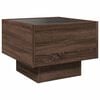 vidaXL Side Table with LED Brown Oak 40x40x30 cm Engineered Wood
