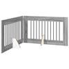 vidaXL Foldable Dog Gate with Stands 2 pcs Grey Sonoma 200.5 cm