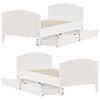 vidaXL Bed Frame without Mattress White 100x200 cm Solid Wood Pine