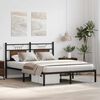 vidaXL Bed Frame without Mattress Brown Oak 137x190 cm Engineered Wood