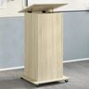 vidaXL Lectern with Wheels & Drawer Sonoma Oak 55x55x107 cm Engineered Wood