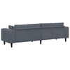 vidaXL Sofa with Cushion Dark Grey 250 x 77 x 76 cm Velvet