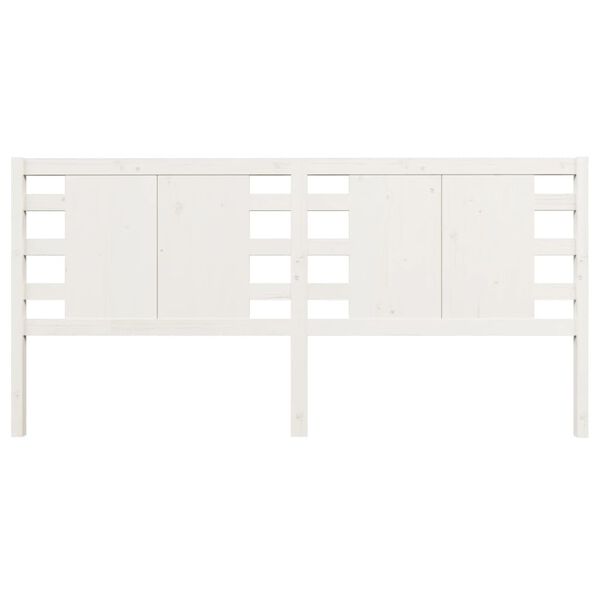 vidaXL Headboard White 186x4x100 cm Solid Wood Pine