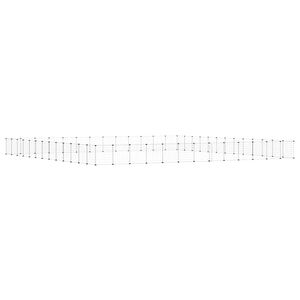 vidaXL 52-Panel Pet Cage with Door Black 455x455x35 cm Steel