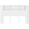 vidaXL Headboard Cabinet High Gloss White 160x18.5x104.5 cm