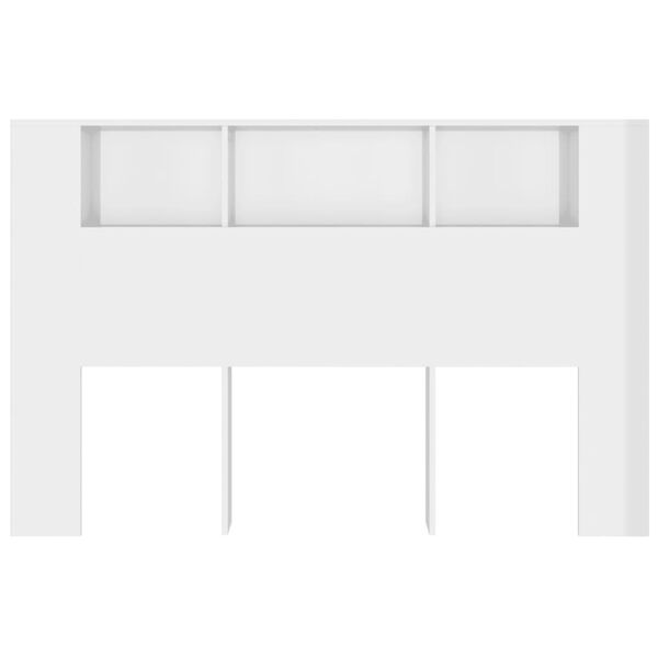 vidaXL Headboard Cabinet High Gloss White 160x18.5x104.5 cm