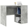 vidaXL Desk with Shelf Concrete grey 102 x 50 x 75 cm Engineered Wood