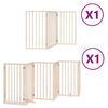 vidaXL Dog Gate with Door Foldable 9 Panels 450 cm Poplar Wood