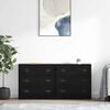 vidaXL Sideboards 2 pcs Black Oak 70 x 35.5 x 67.5 cm Engineered Wood