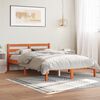 vidaXL Bed Frame without Mattress Wax Brown 150x200 cm King Size Solid Wood Pine