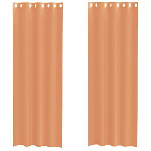 vidaXL Voile Curtains with Grommets 2 pcs Terracotta