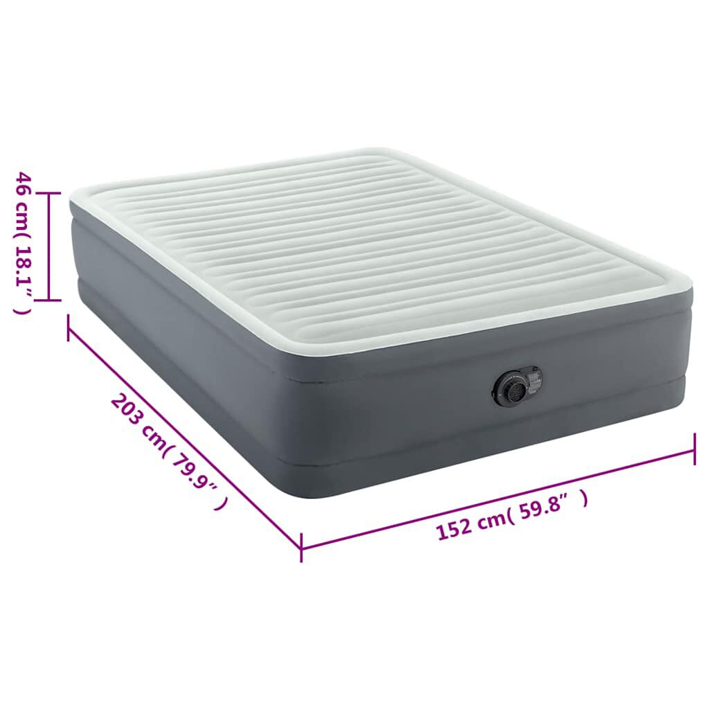 Intex queen premaire sales raised airbed with pump