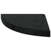 vidaXL Floating Corner Shelves 2 pcs High Gloss Black 35x35x3.8 cm MDF