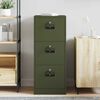 vidaXL File Cabinet Olive Green 44 x 50 x 106.5 cm Cold-Rolled Steel