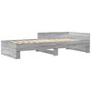 vidaXL Bed Frame without Mattress Grey Sonoma 75x190 cm Small Single Engineered Wood