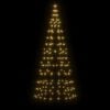 vidaXL LED Christmas Tree on Flagpole 200 LEDs Warm White 180 cm