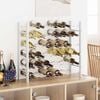 vidaXL Wine Rack for 36 Bottles White Metal