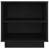 vidaXL Bedside Cabinet Black 40x34x40 cm Solid Wood Pine