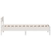 vidaXL Bed Frame without Mattress White 75x190 cm Small Single Solid Wood Pine