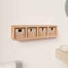 vidaXL Wall Shelf with Baskets 62x18x16 cm Solid Wood Walnut
