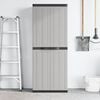 vidaXL Outdoor Storage Cabinet Grey and Black 65x37x165 cm PP