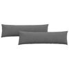 vidaXL Sofa Pillows 2 pcs Dark Grey 145 x 40 cm Fabric