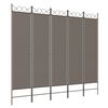 vidaXL 5-Panel Room Divider Anthracite 200x220 cm Fabric